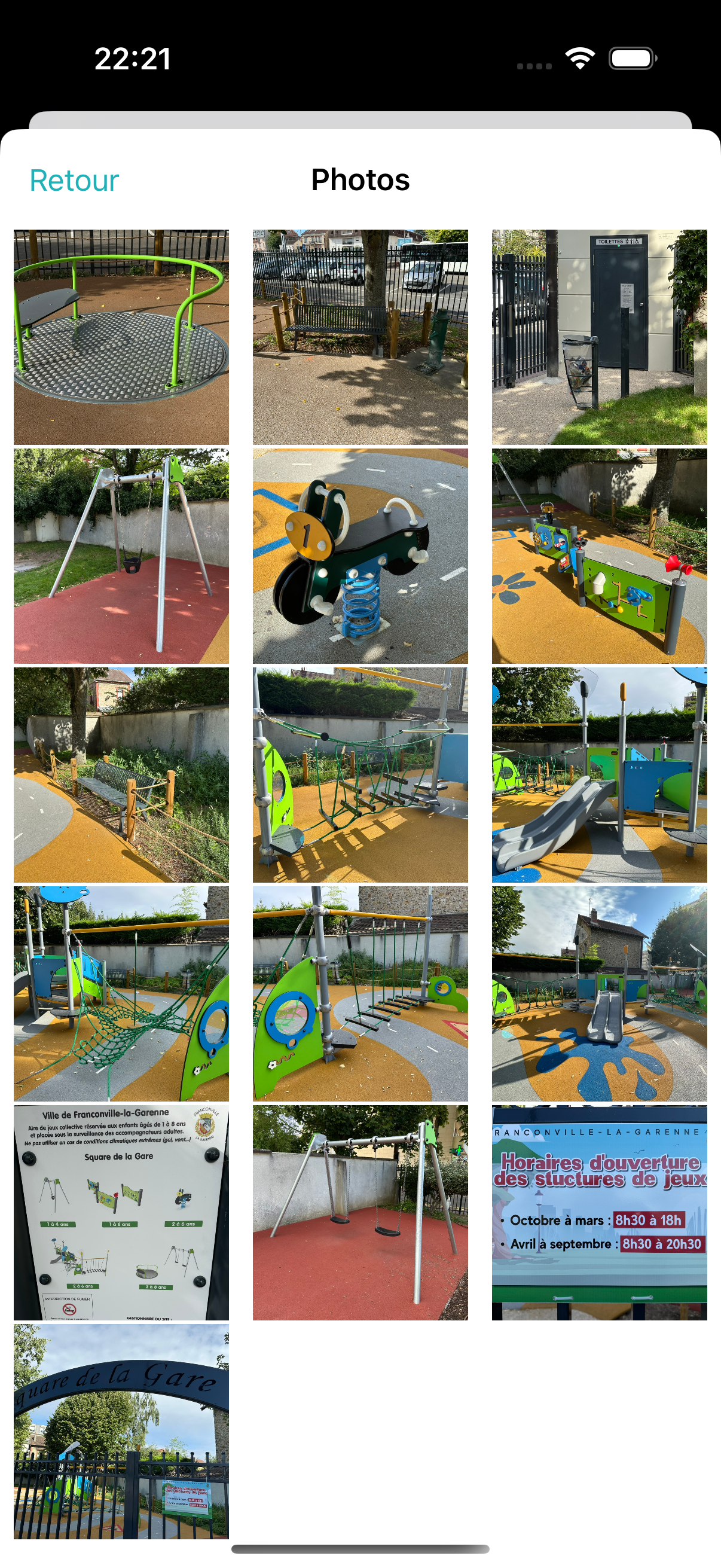 Album photos d'une aire de jeux Mapikids